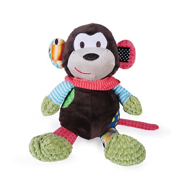 Rosewood Chubleez Mitchel Monkey Soft Squeaky Dog Toy