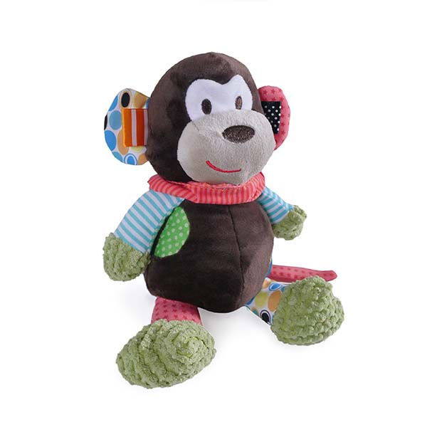 Rosewood Chubleez Mitchel Monkey Soft Squeaky Dog Toy