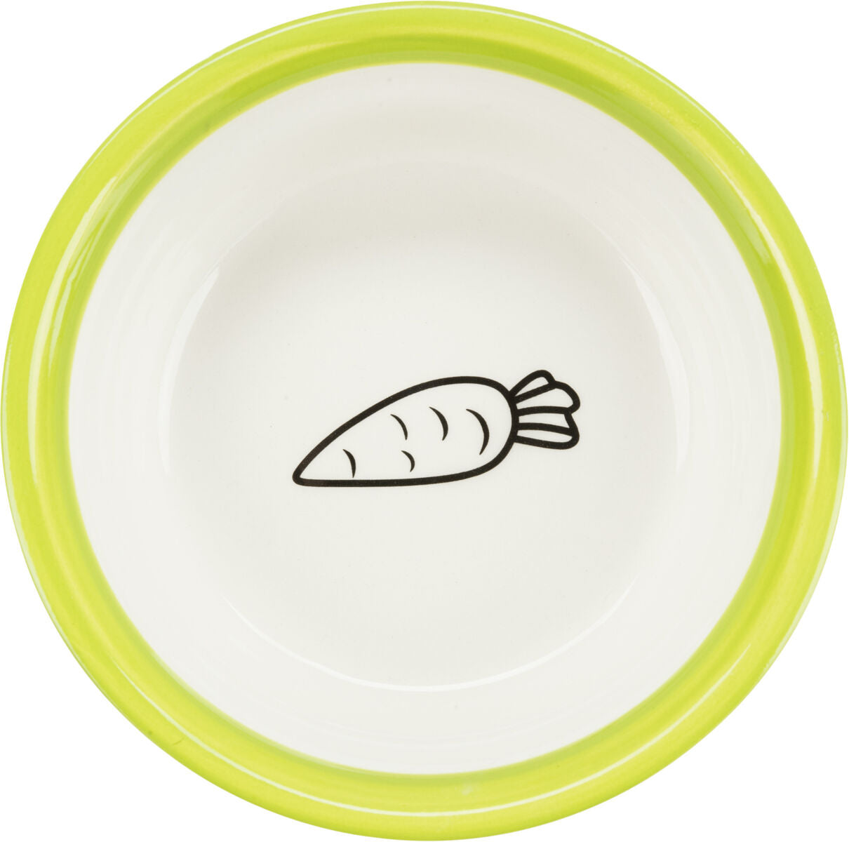 Trixie Ceramic Rabbit Bowl With Holder 300ml White & Green