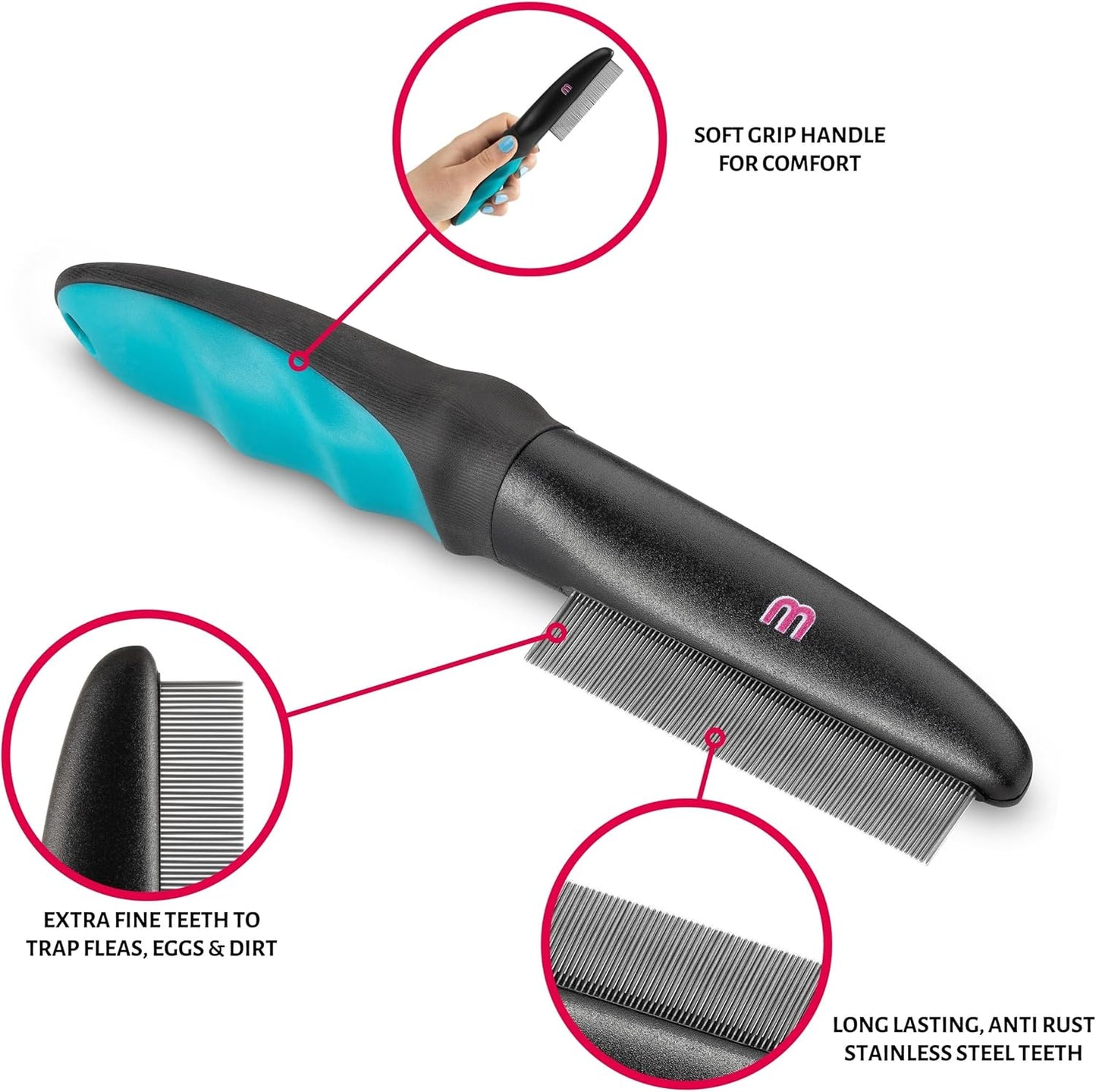 Mikki Deluxe Flea Comb