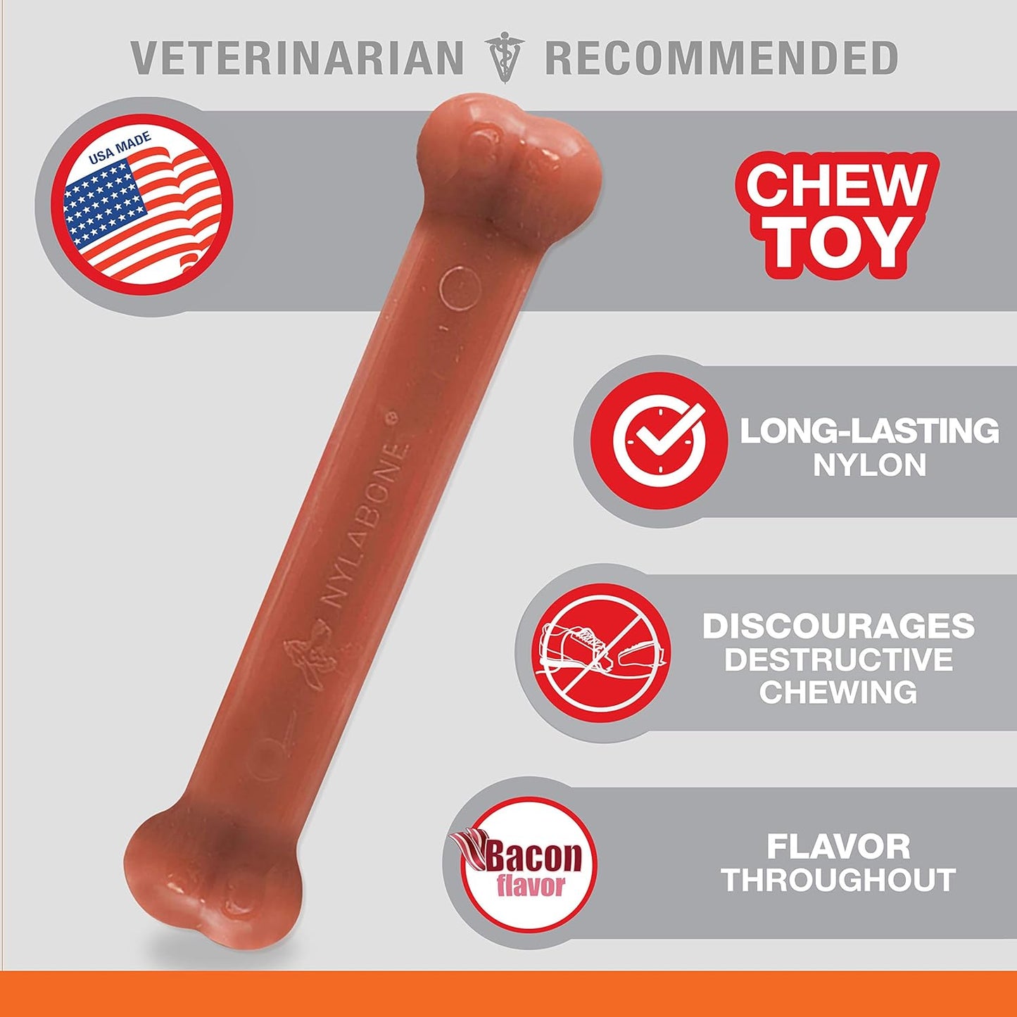Nylabone Dura Chew Giant Bacon
