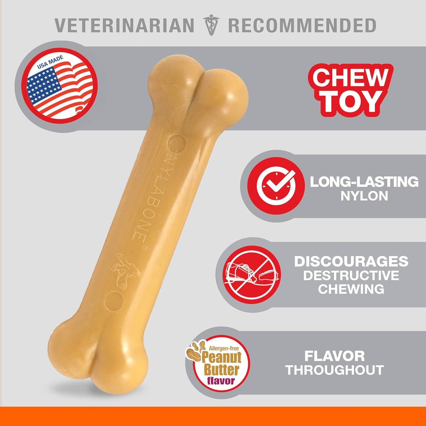 Nylabone Peanut Butter Dura Chew Regular