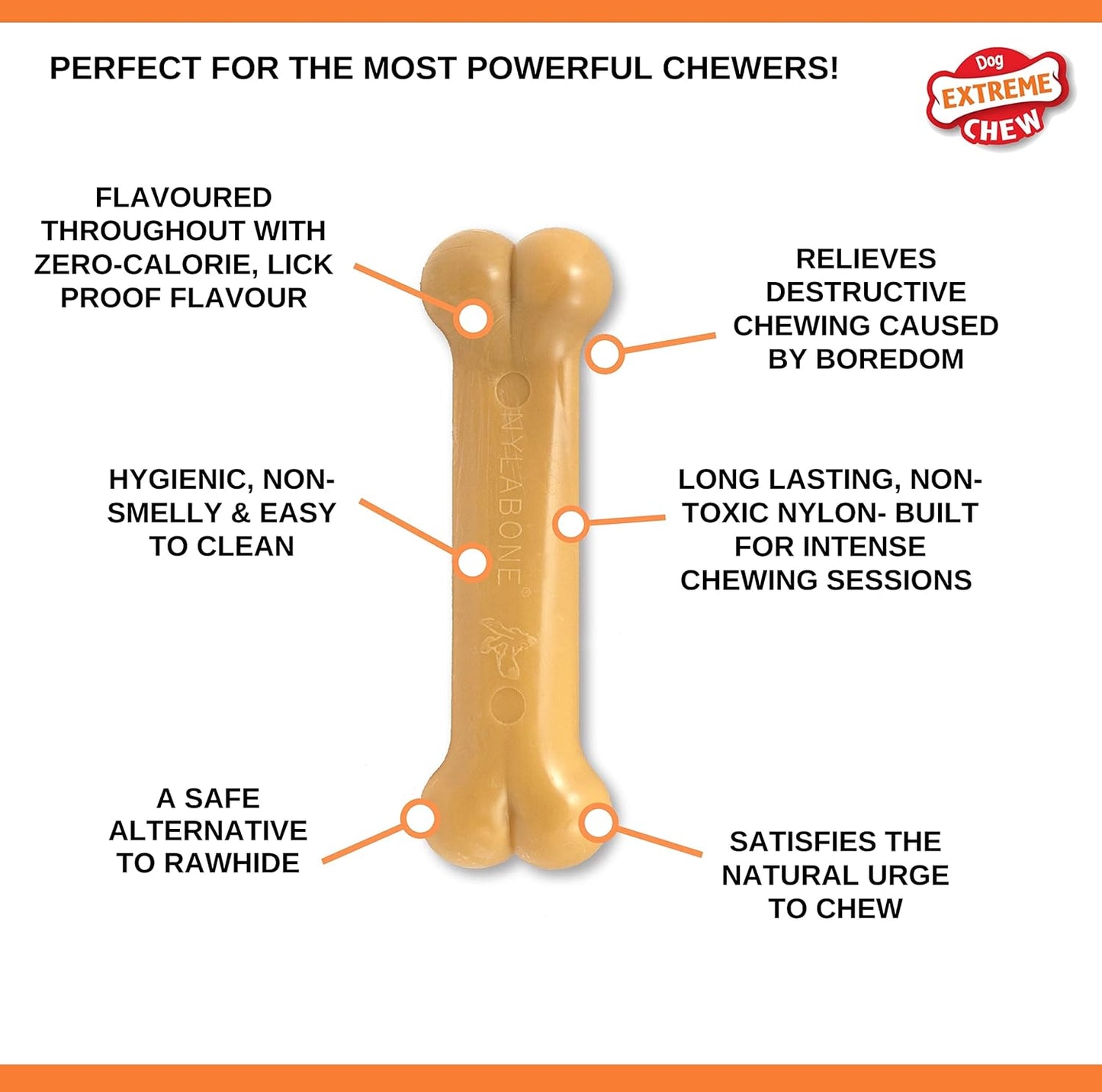 Nylabone Dura Chew Peanut Butter Wolf