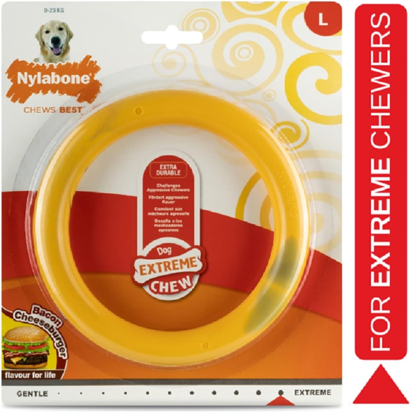 Nylabone Bacon Cheeseburger Ring