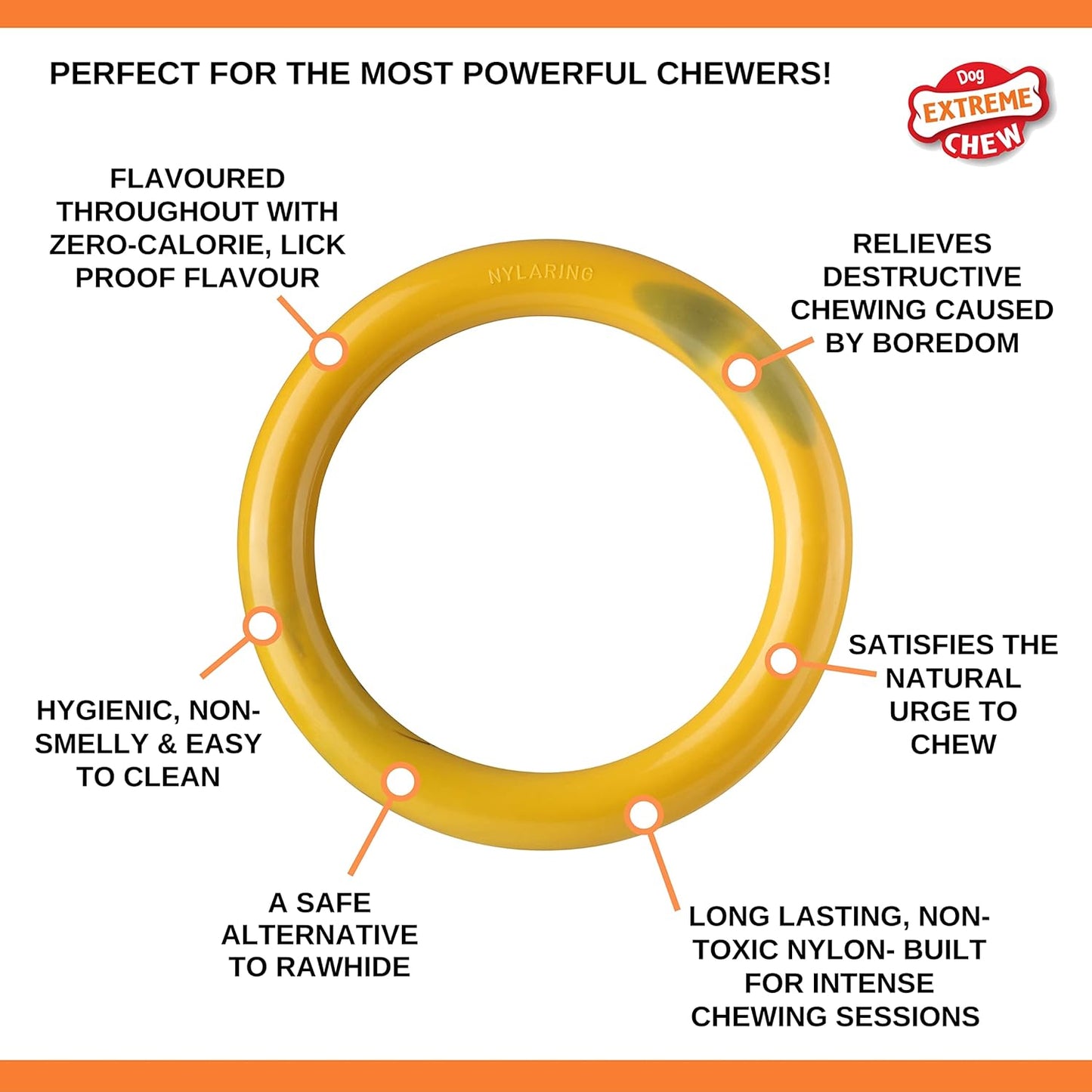 Nylabone Bacon Cheeseburger Ring