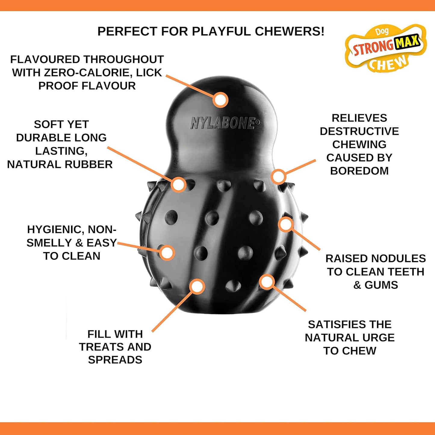 Nylabone Medium Ultimate Black Cone Beef Flavour