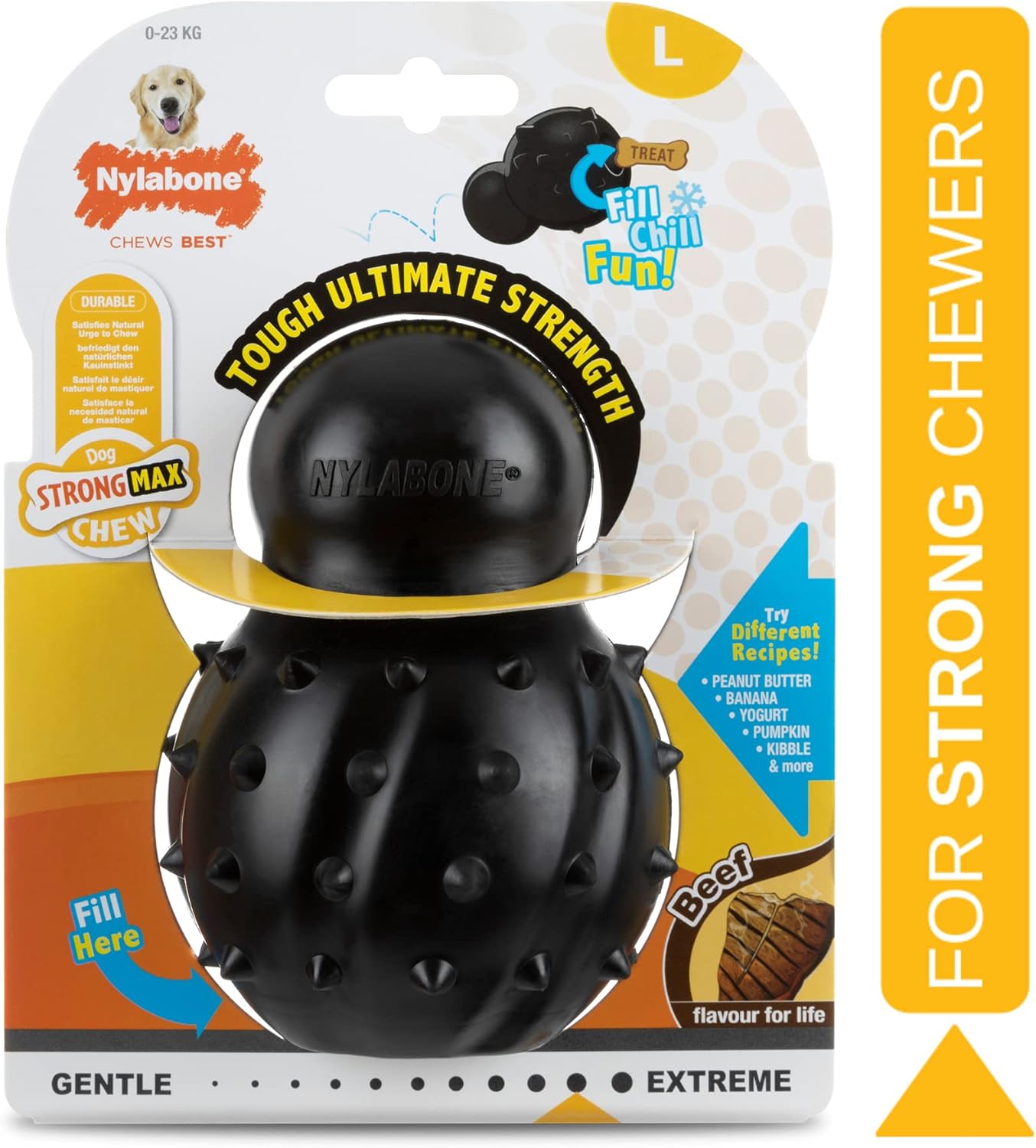 Nylabone Large Ultimate Black Cone Beef Flavour