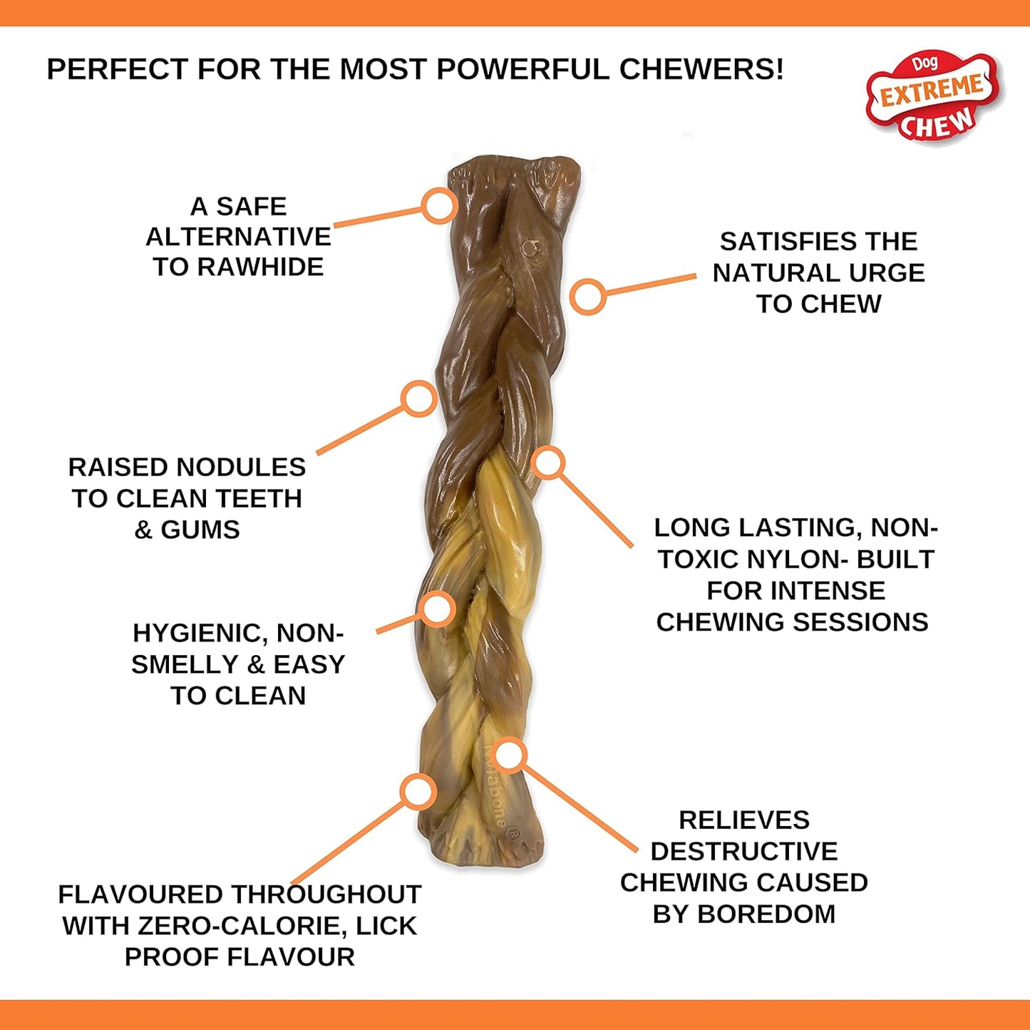 Nylabone Braided Bully Stick Large