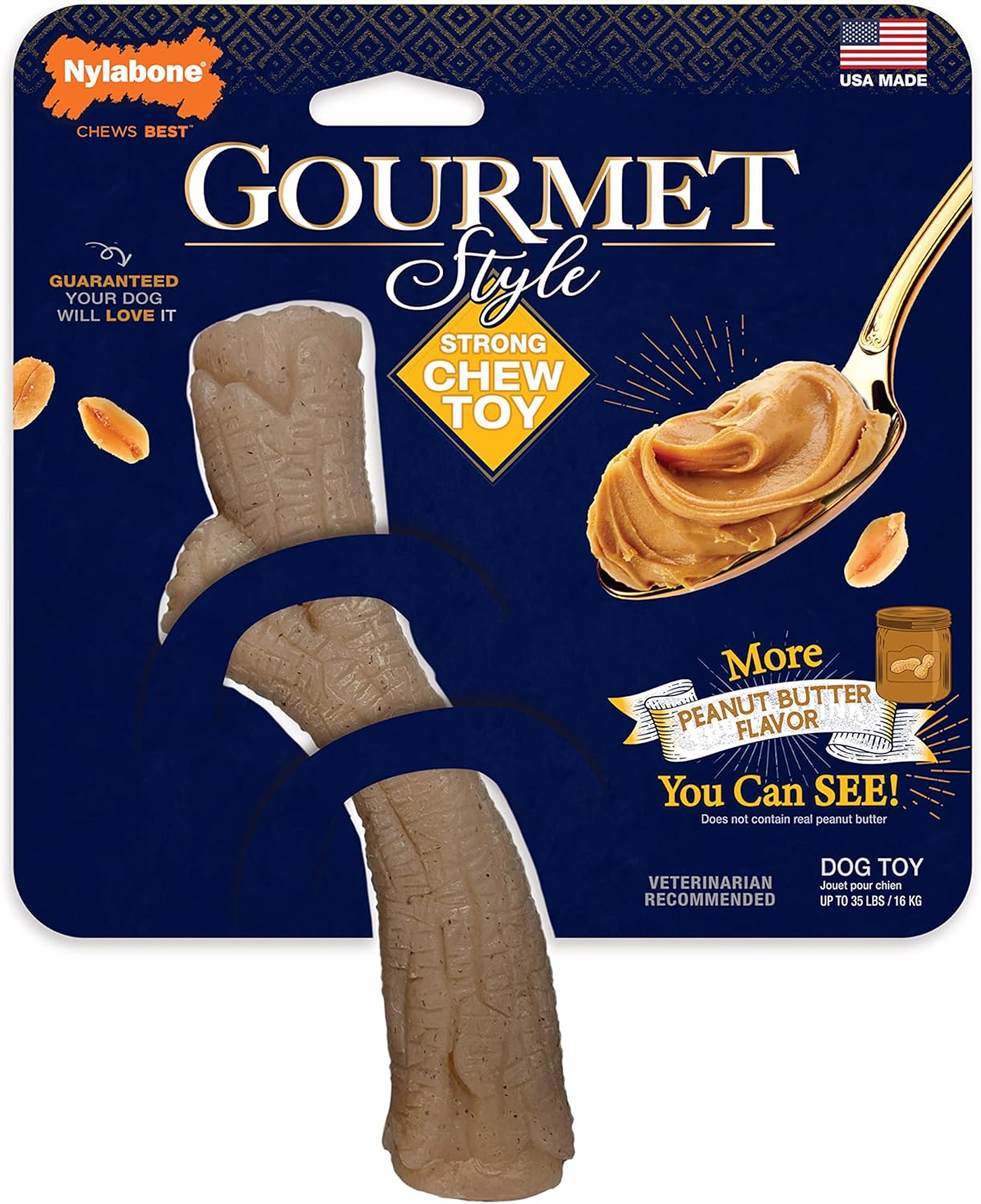Nylabone Gourmet Stick Medium Peanut Butter