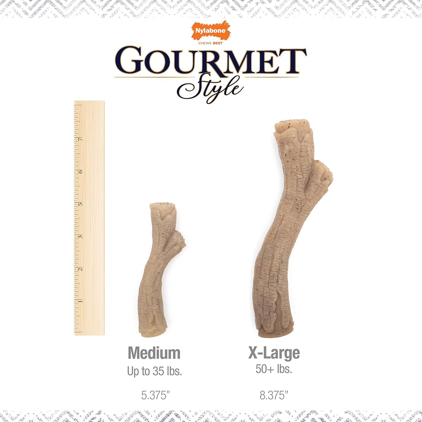 Nylabone Gourmet Stick Medium Peanut Butter