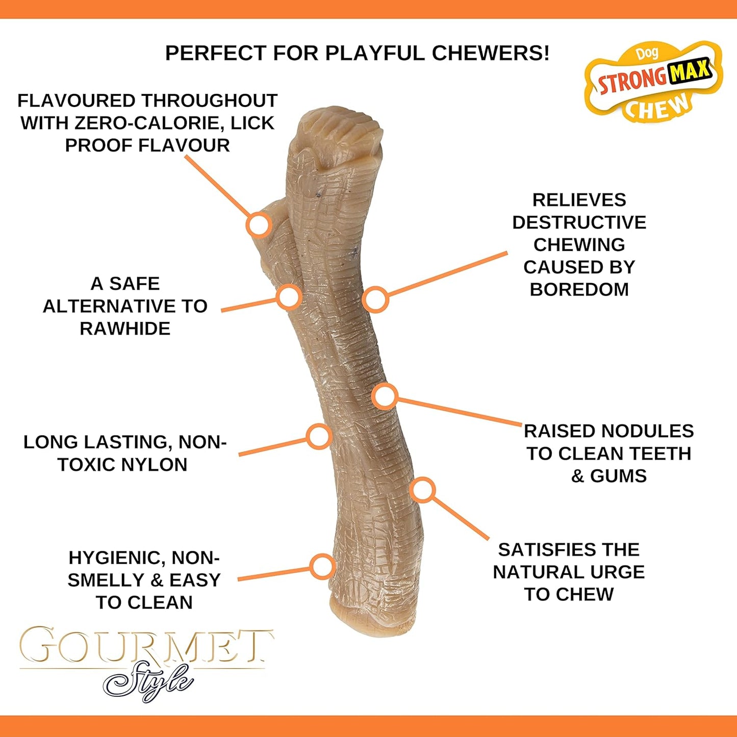 Nylabone Gourmet Stick X Large Peanut Butter