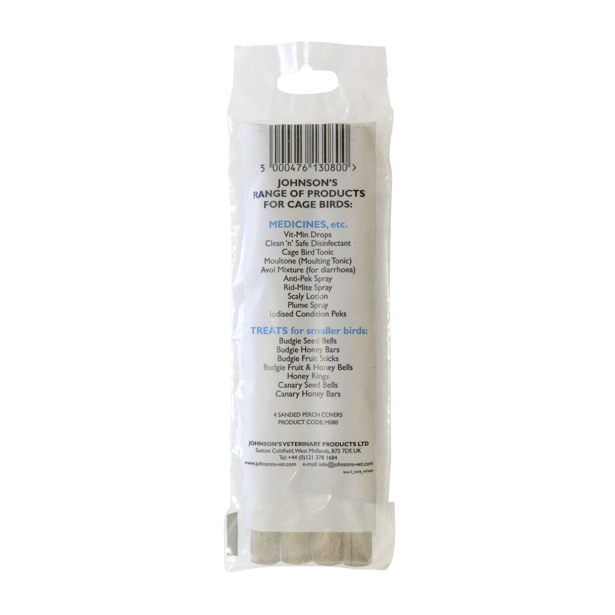 Johnson's Veterinary Sanded Perch Covers Small