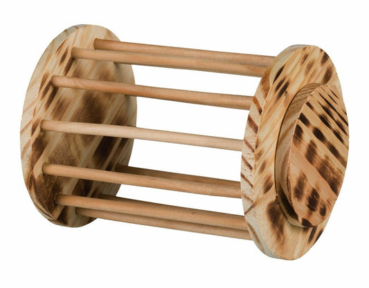 Trixie Wooden Flamed Hay Cylinder Manger