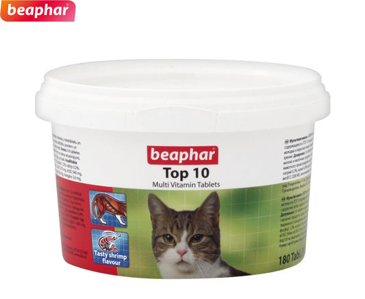 Beaphar Top 10 Multi Vitamin For Cats 180 Tablets