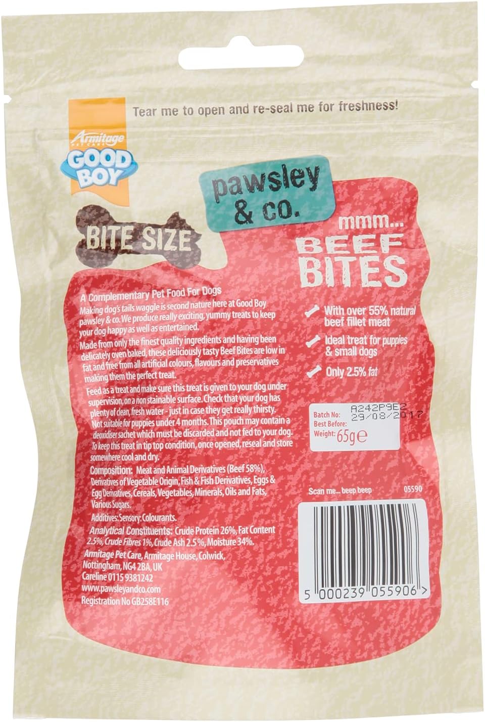 Good Boy Pawsley & Co Beef Bites 65g