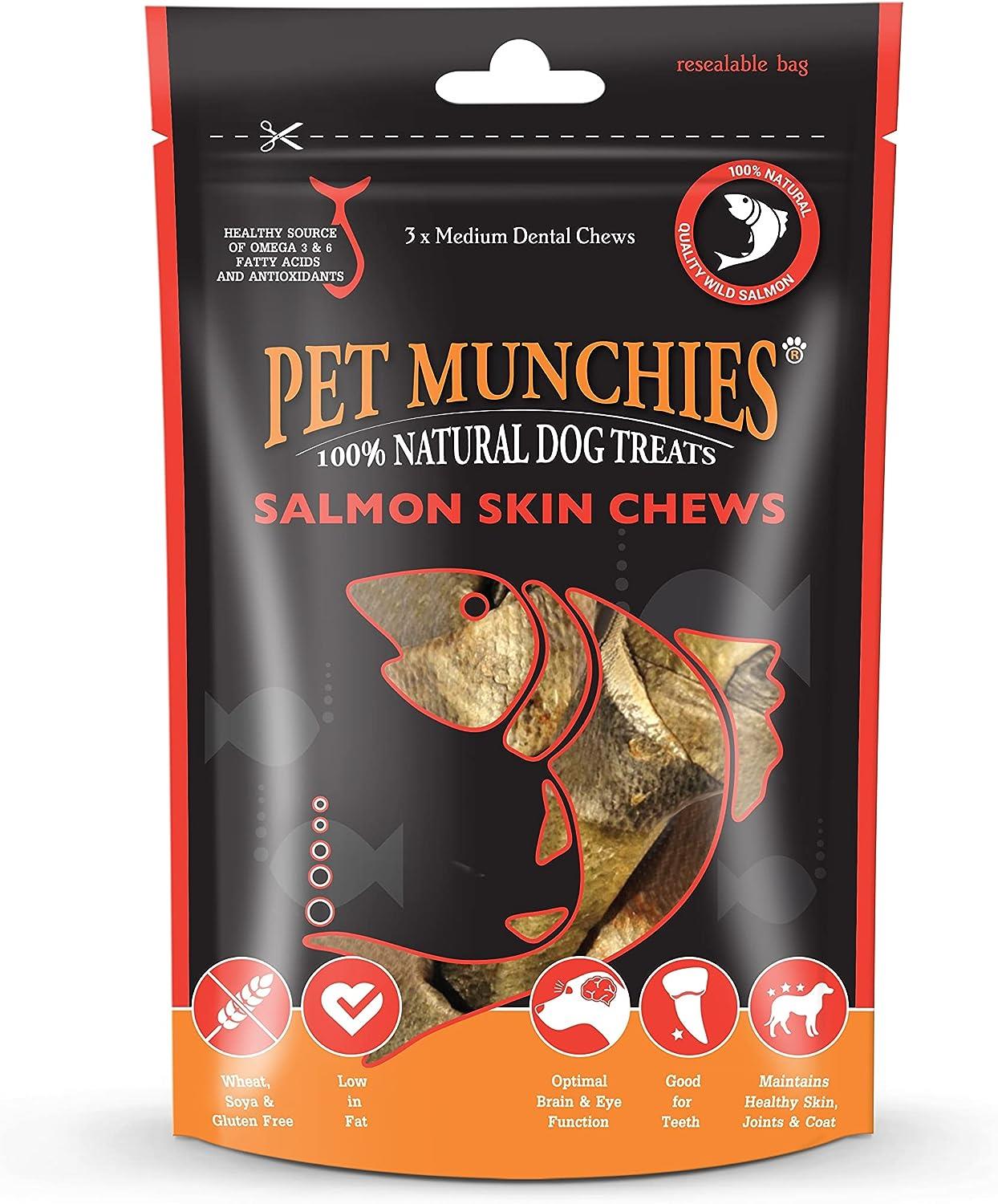 Pet Munchies Medium Salmon Skin Chews 90g