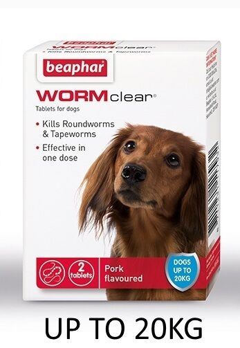 Beaphar Wormclear Dogs Up To 20kg 2 Tablets