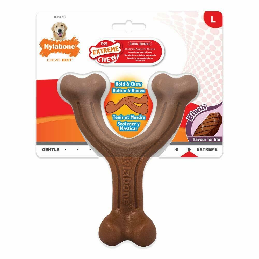 Nylabone Wishbone Bison Small Hold & Chew