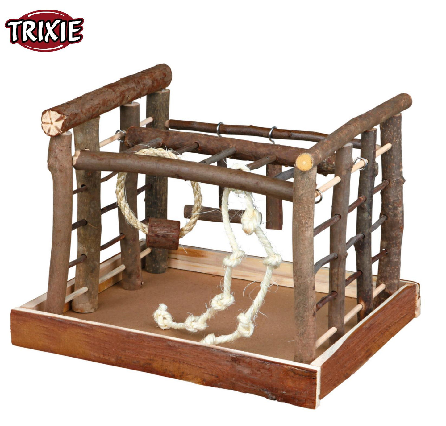 Trixie Natural Wooden Playground For Birds 35 x 29 x 25cm