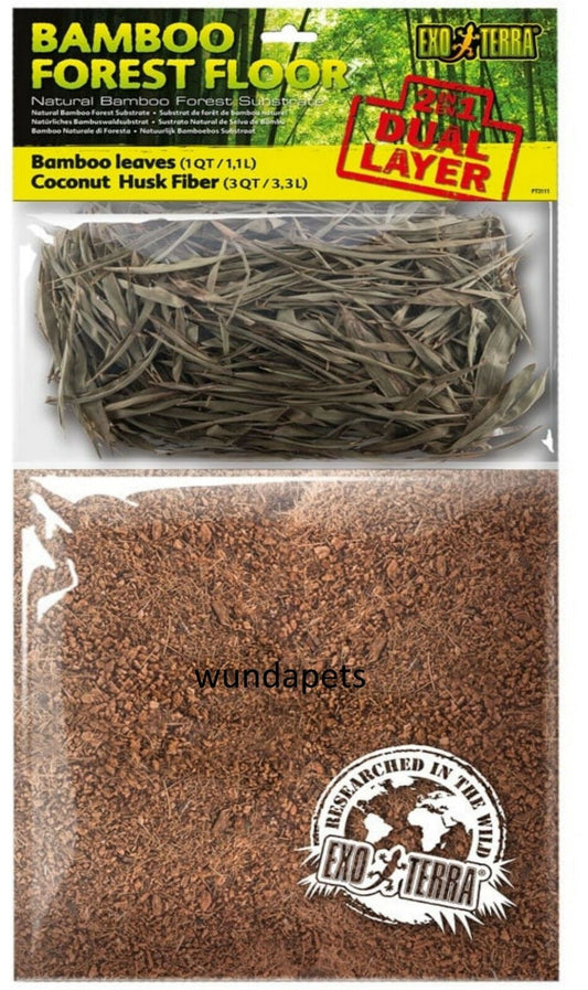 Exo Terra Bamboo Forest Floor Bamboo Leaves & Coconut Husk Fibre Large