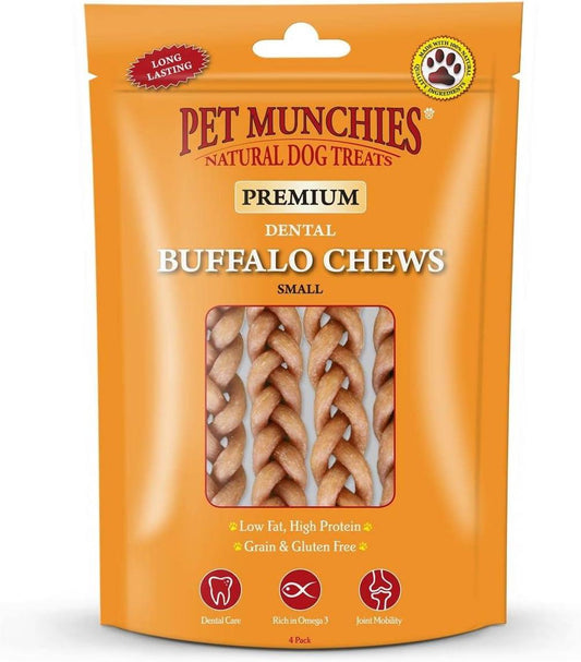 Pet Munchies Dental Buffalo Chews Small 4pcs 55g