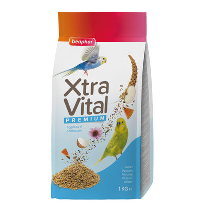 Beaphar Xtra Vital Premium Budgie Seed Feed 1Kg