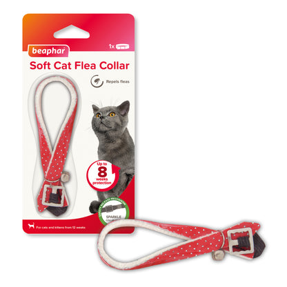 Beaphar Sparkle Velvet Cat Flea Collar Assorted Colours