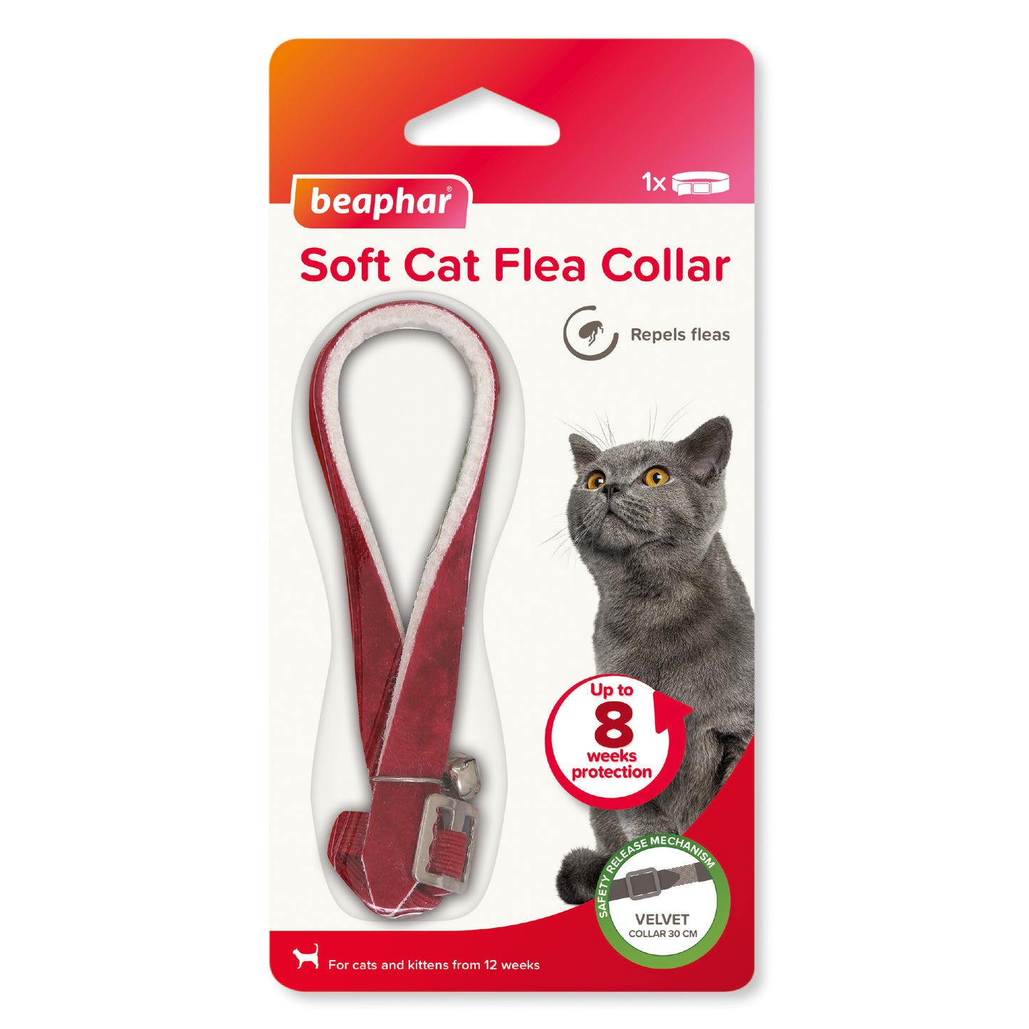 Beaphar Velvet Cat Flea Collar Assorted Colours