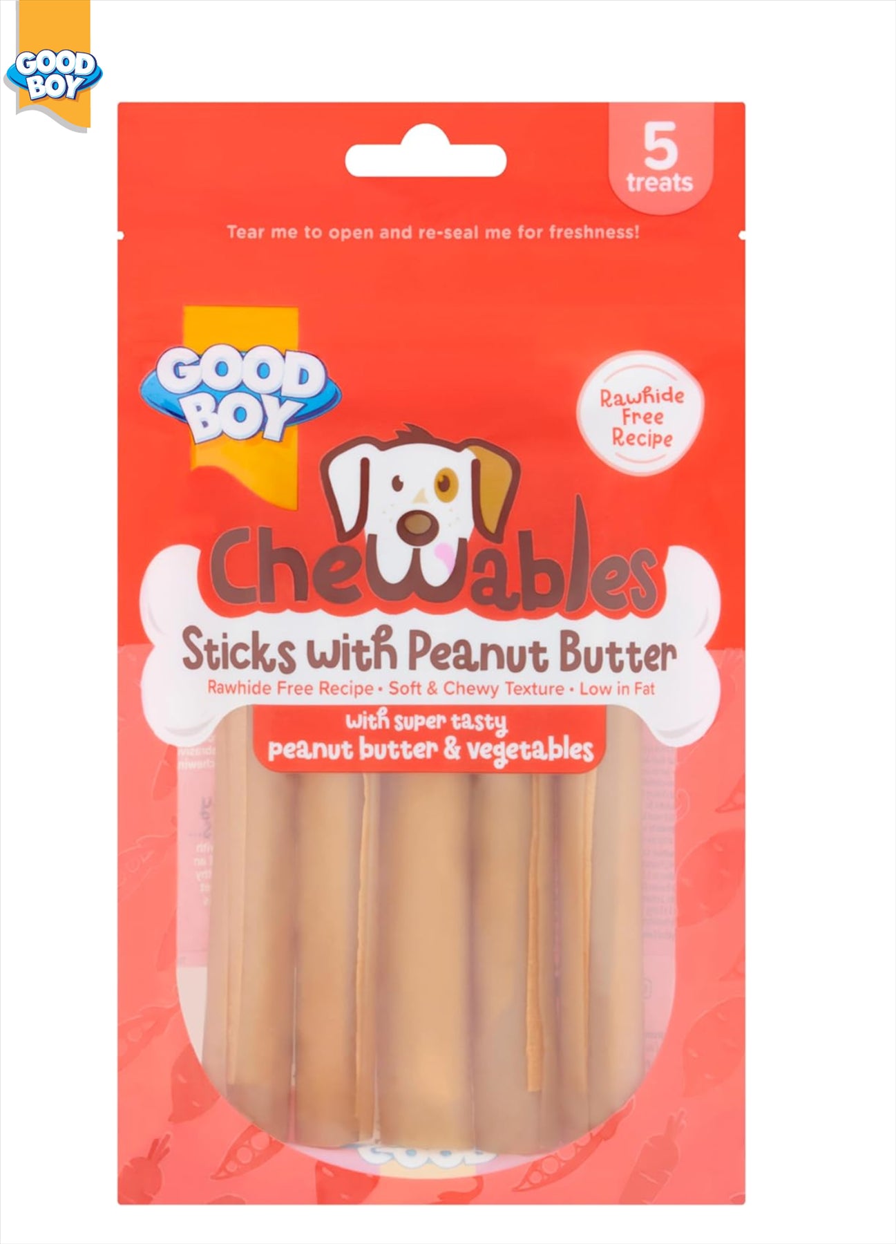 Good Boy Chewables Sticks Peanut Butter & Vegetables 100g