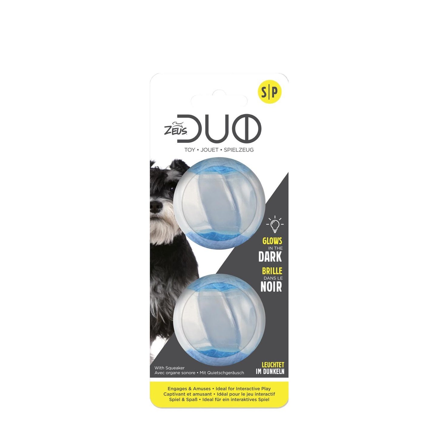 Zeus Duo Ball Glow In The Dark 2 Pack 5Cm