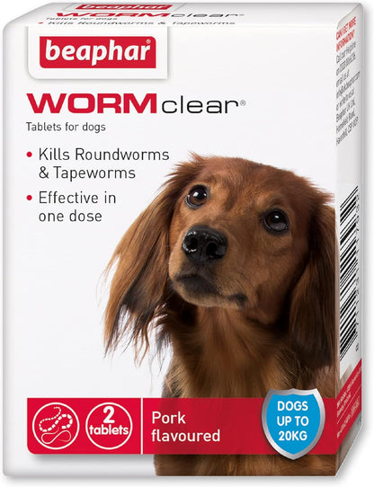 Beaphar Wormclear Dogs Up To 20kg 2 Tablets