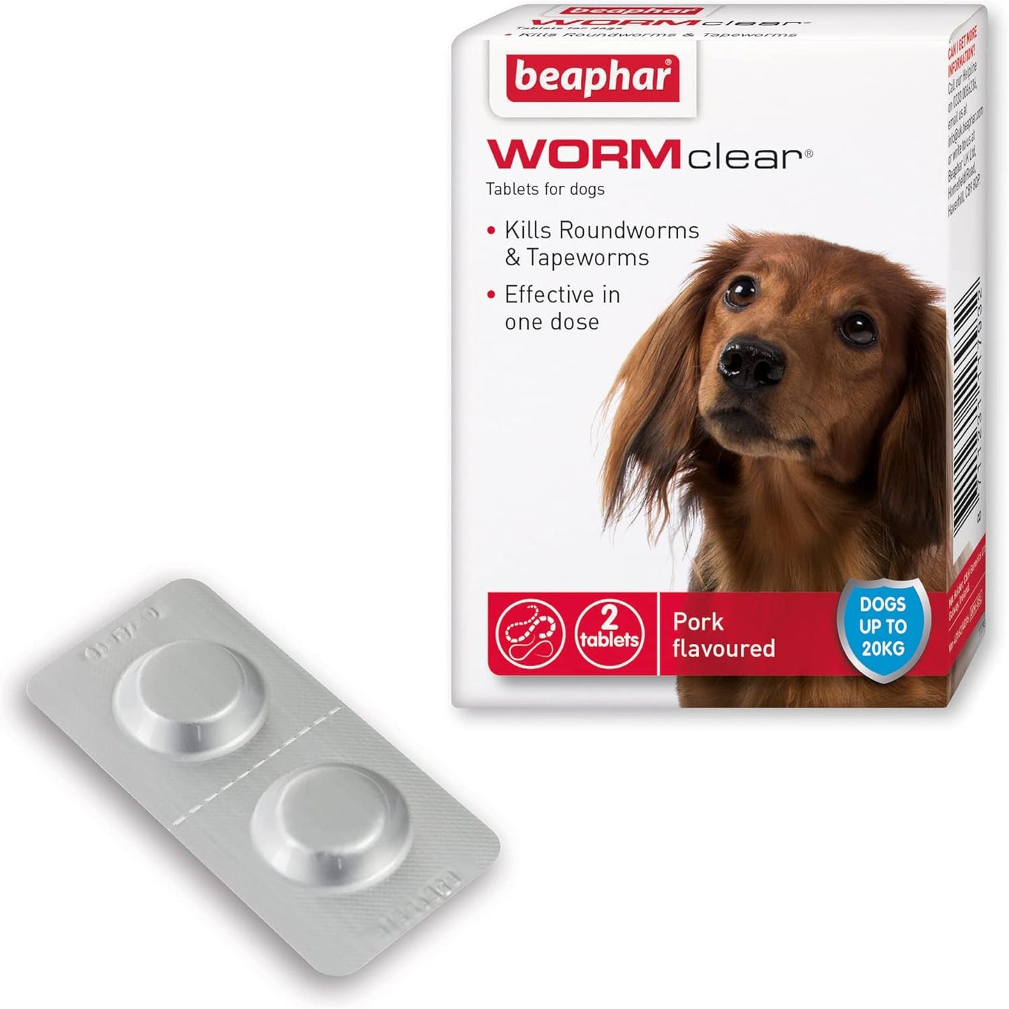 Beaphar Wormclear Dogs Up To 20kg 2 Tablets