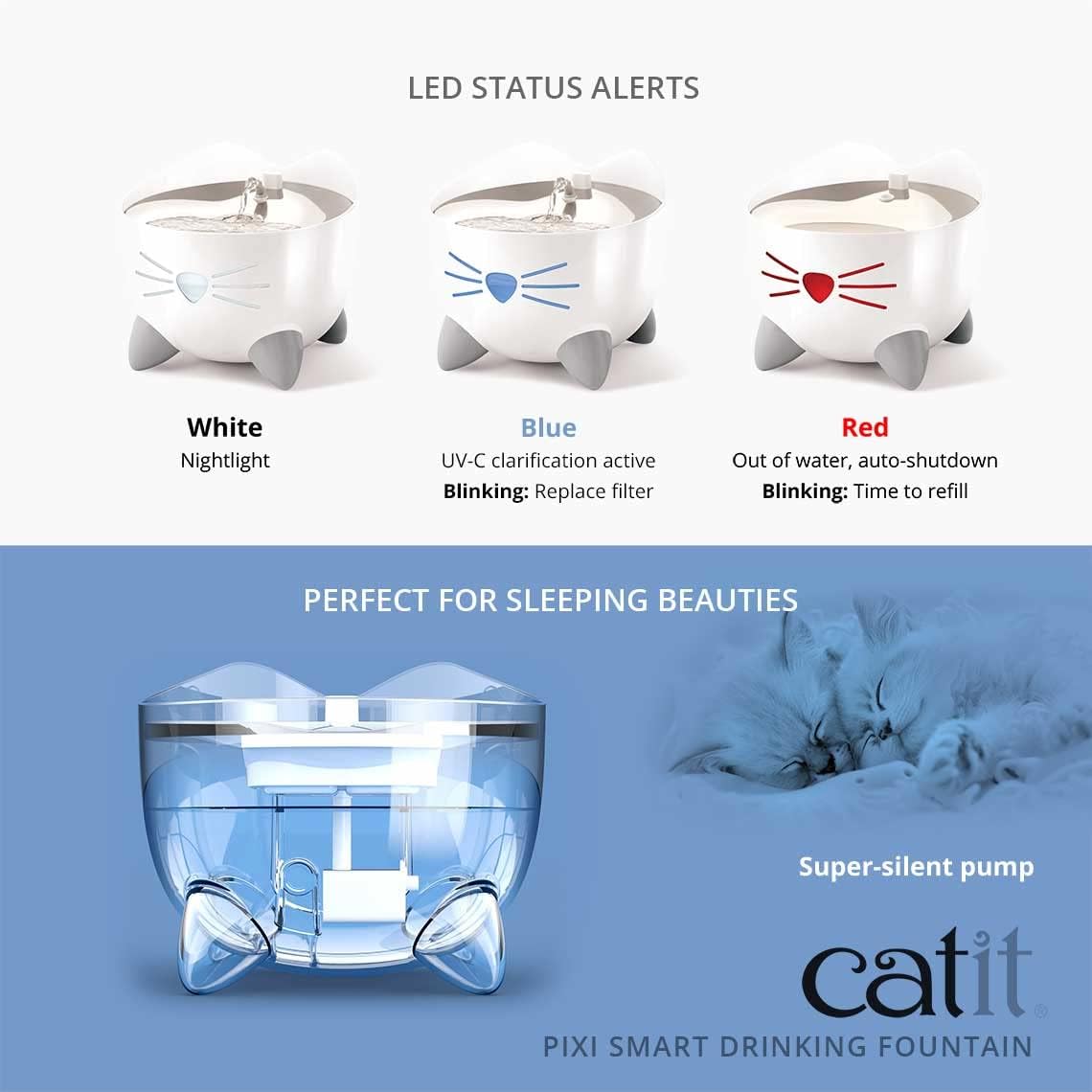 Catit Pixi Stainless Steel Smart Fountain