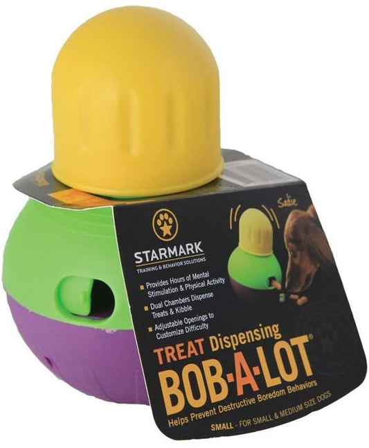 Starmark Bob A Lot Treat Dispenser Dog Toy Small