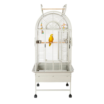 Rainforest Ecuador Large Bird Cage Stone White