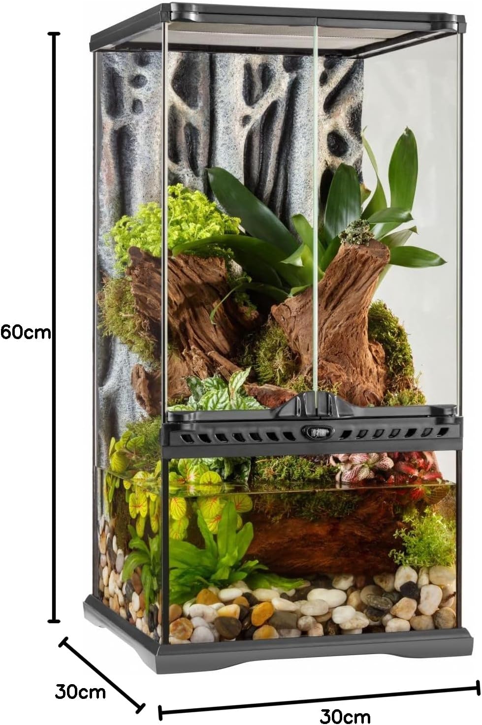 Exo Terra Paludarium Mini X Tall 30x30x60 Cm (12"x12"x24")