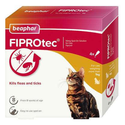 Beaphar Fiprotec Cat 4 Treatments