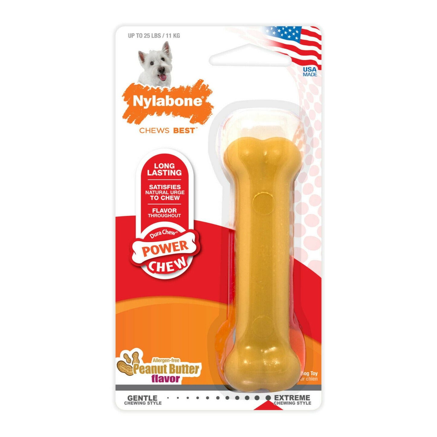 Nylabone Peanut Butter Dura Chew Regular