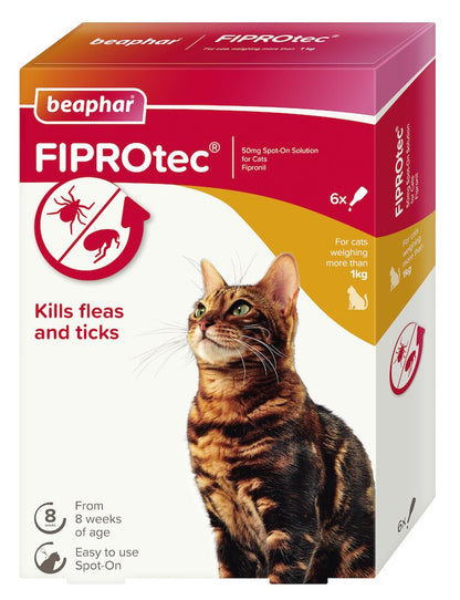 Beaphar Fiprotec Cat 6 Treatments