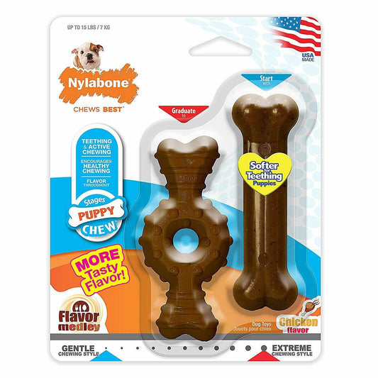 Nylabone Ringbone & Bone Twin Pack