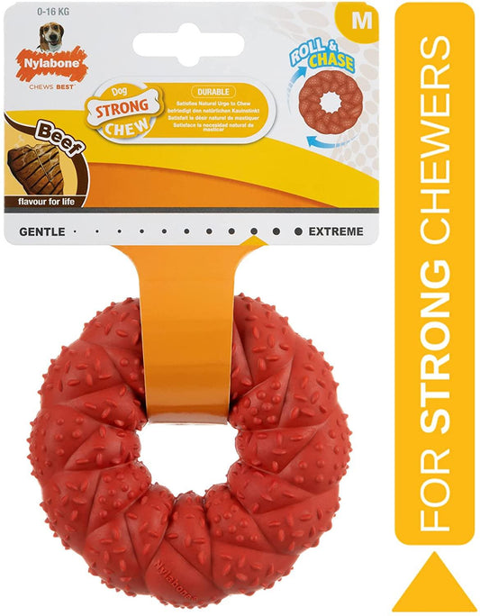 Nylabone Braided Rubber Ring Beef Medium