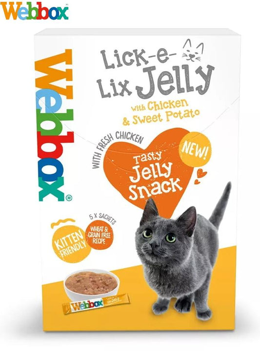 Webbox Lick E Lix Jelly Chicken & Sweet Potato 5 Sachets 50g