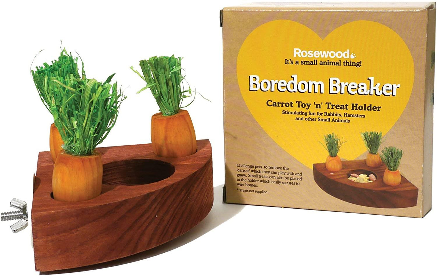 Rosewood Boredom Breaker Carrot Toy & Treat Holder