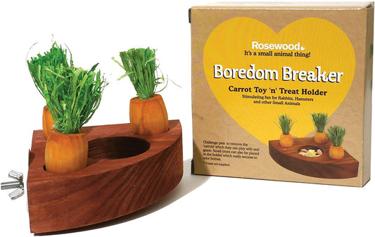 Rosewood Boredom Breaker Carrot Toy & Treat Holder