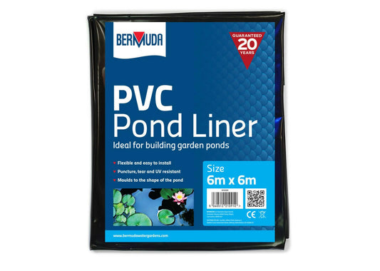 Bermuda Pre Packed PVC Pond Liner 0.33mm, 6 x 6 Mtr