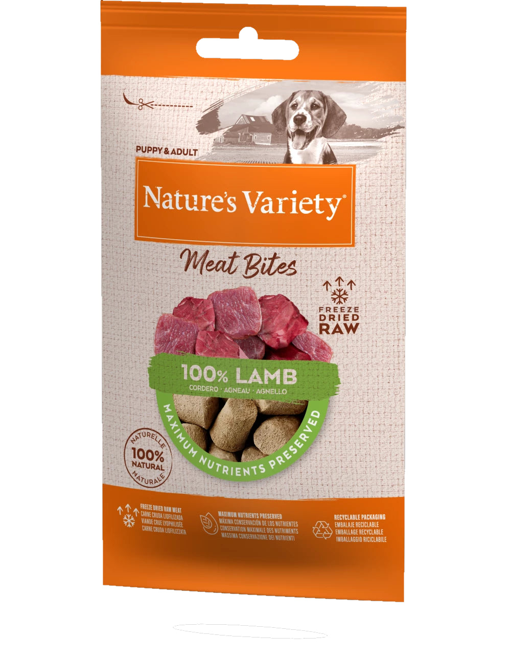 Natures Variety Freeze Dried Meat Bites Lamb 20g