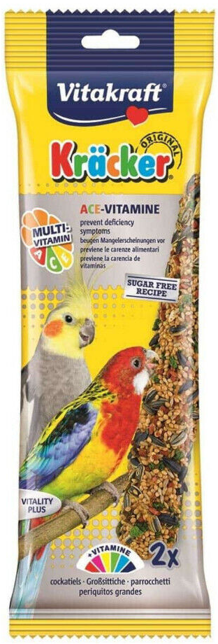 Vitakraft Cockateil & Parakeet Fruit Sticks Ace-vitamine 2pcs