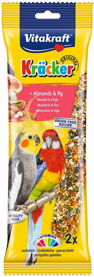 Vitakraft Cockateil & Parakeet Fruit Sticks Almonds & Fig 2pcs