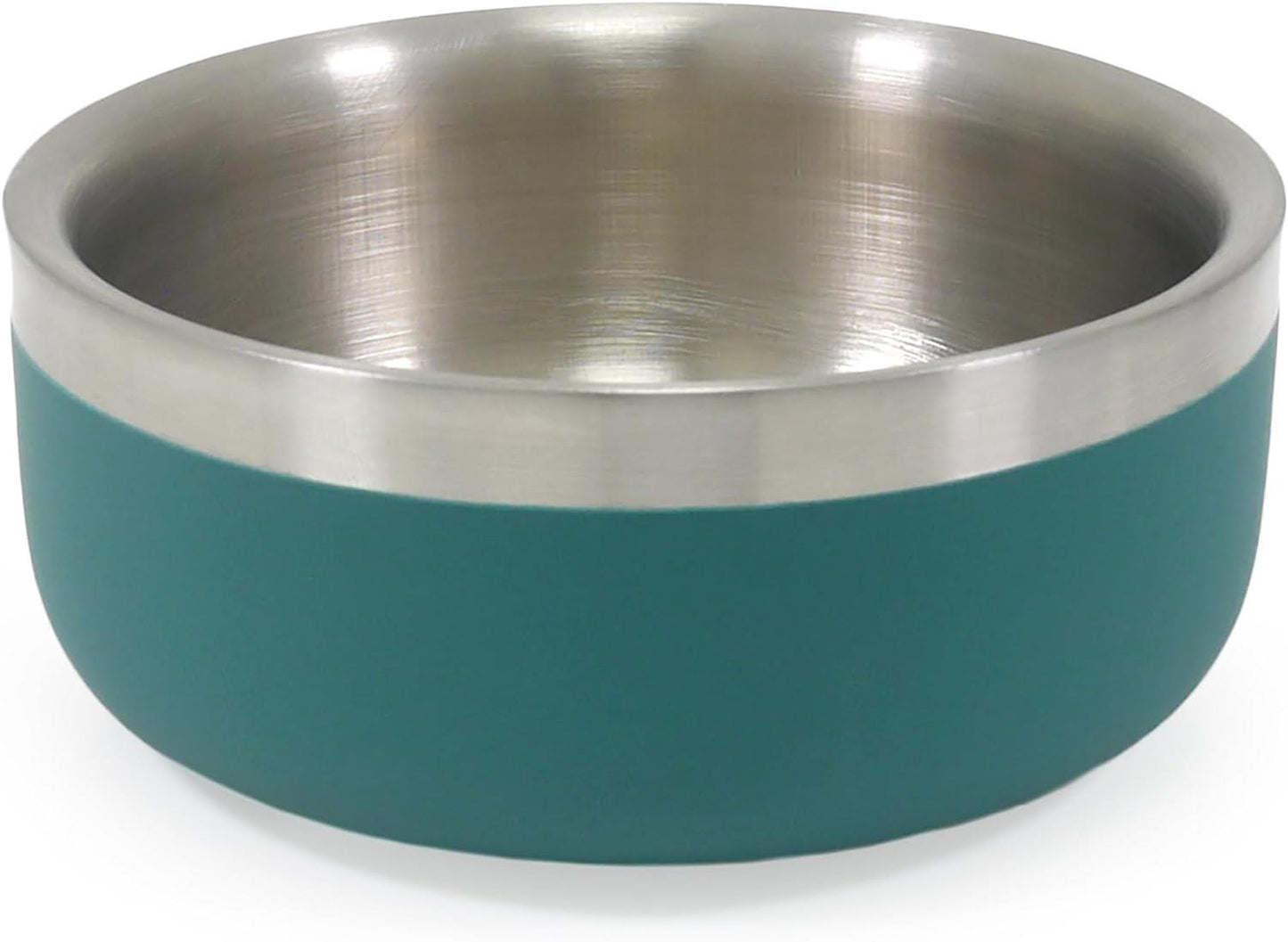 Rosewood Double Wall Stainless Steel Bowl 350ml - 12.5cm Teal Green