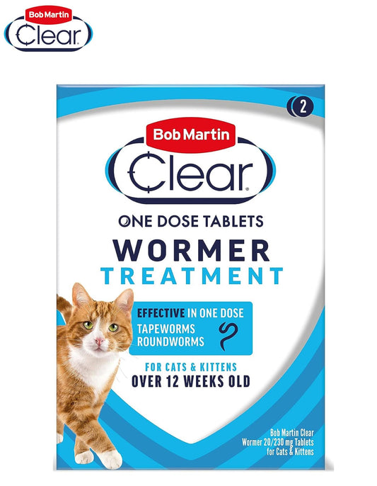 Bob Martin Clear One Dose Wormer Cat 2 Tablets